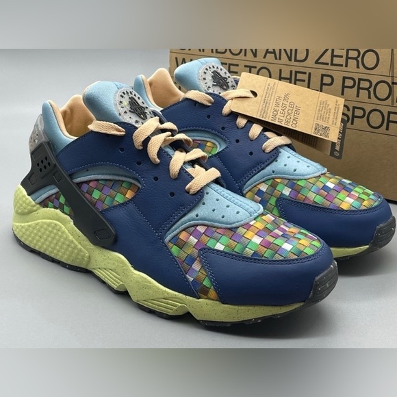 Nike Air Huarache Crater Color Woven Blue Sneaker Brand New - Picture 2 of 7